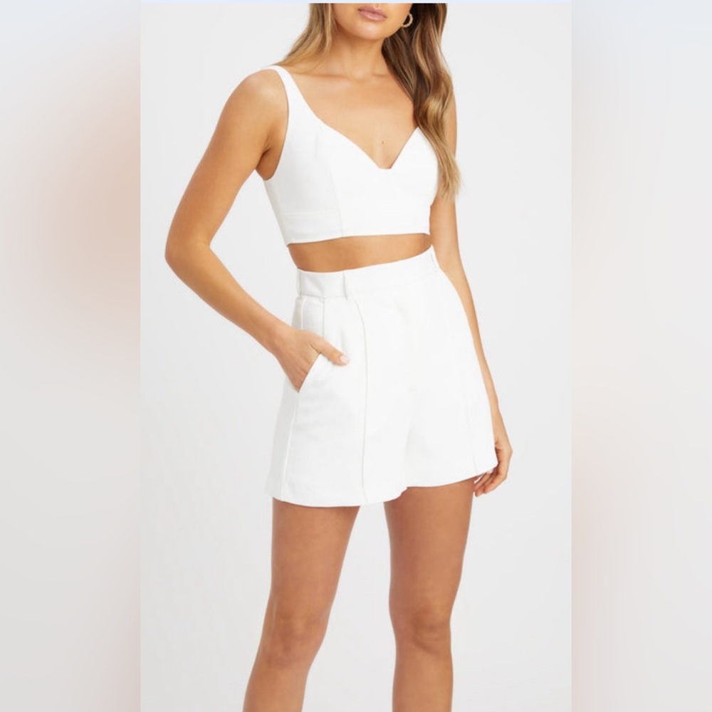 Kookai White High-Waisted Women's Shorts